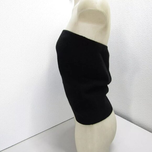 NEW NADAAM Womens Cashmere Signature Cashmere Ribbed Tube Top Size XXL Black - Picture 7 of 13